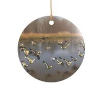 Regali di Natale con stampa di anatre selvatiche che volano a caccia, regalo per addio al nubilato e signora, un regalo unico per il ricordo di nozze