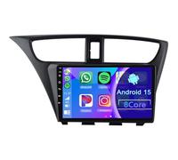 Regali di Natale HTXPSM, Android 15 9'' Autoradio Doppio Din Touch Screen Radio di Navigazione per Honda Civic 2012-2017 con CarPlay Wireless Android Auto BT Telecamera di Backup Controllo del Volant