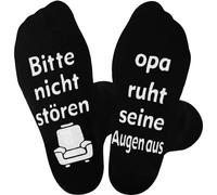 Regali di Natale per uomini nonni, regalo per Natale, regalo di compleanno per il nonno, non disturbare il nonno, riposa i suoi occhi, calzini divertenti con scritta per il nonno per il compleanno,