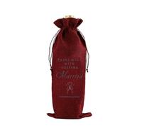 Regali di nozze per sposi coppia sposa anniversario matrimonio regali per signor signora sacchetto regalo di vino per sposa fidanzamento luna di miele regali per coppie rosso sposato bottiglia di vino
