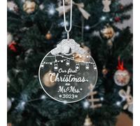 Regali di Nozze, Primo Ricordo di Natale 2023 Addobbi Albero di Natale per Coppie, Sposi Novelli, Addio al Nubilato, Fidanzamento, Decorazioni per Matrimoni (Stili 2)