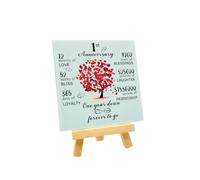 Regali di nozze unici 1 anno anniversario elegante regalo per fidanzato fidanzata 1 ° anniversario placca di vetro regali per coppia anniversario regali beati per lui il suo fidanzato regali