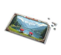 Regali di Pasqua Lenzertheide: un ritiro sereno di montagna con gli amici sotto il rosso Um puzzle 1000 pezzi puzzle 1000 pezzi (300 pezzi)