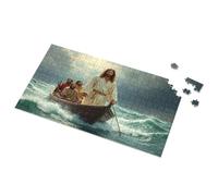 Regali di Pasqua per i più piccoli Gesù che cammina sull'acqua con i discepoli, puzzle per bambini, puzzle da 300 pezzi per adulti (500 pezzi)