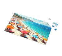 Regali di Pasqua per i più piccoli, puzzle colorato per la spiaggia: bagnanti e nuotatori che si godono il mare puzzle per bambini puzzle puzzle 300 pezzi per adulti (1000 pezzi)