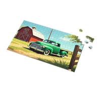 Regali di Pasqua per i più piccoli, puzzle vintage verde di fronte al fienile rosso, puzzle per bambini, puzzle da 300 pezzi per adulti (1000 pezzi)