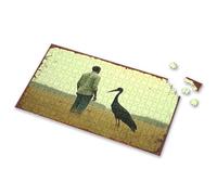 Regali di Pasqua Uomo E Uccello In Un Campo Sereno: Un Momento Di Connessione Foto Puzzle 1000 Pezzi Puzzle 1000 Pezzi (300PCS)