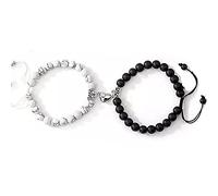 Regali di relazione per coppie, braccialetti coordinati per migliori amici, regali di compleanno per donne, regali di amicizia per uomini, braccialetto dell'amicizia per 2, S, Small, Pietra