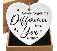 Regali di ringraziamento Never Forget the Difference that You Make Ornamento in ceramica Pensionamento Lasciando Lavoro Addio Arrivederci Apprezzamento Regali per donne Uomini Collaboratore Boss