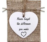 Regali di ringraziamento per donne e uomini - Non dimenticare mai la differenza che fai. Ornamento in ceramica, ricordo di apprezzamento, regali