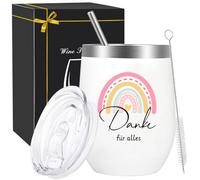 Regali di ringraziamento, tazza termica di ringraziamento, regalo di ringraziamento per maestra, regali di addio per colleghi maestra d'asilo, tazza di vino di ringraziamento con coperchio
