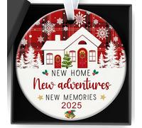 Regali di riscaldamento della casa nuova decorazione natalizia segno in ceramica 2025 ceramica nuovo inizio ricordi ornamento per inviare decorazioni ricordo interni ed esterni per coppie, donne