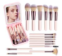 Regali di San Valentino personalizzati per donna-Set di pennelli da trucco da viaggio con specchio a LED, essenziali da viaggio per donne, regali per ragazze adolescenti roba alla moda, idee regalo