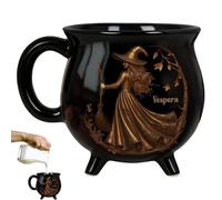 Regali Di Stregoni Personalizzati Per La Tazza Di Halloween Per Le Sue Donne -caffee In Ceramica Nera Stregone Da Tè-secret-secret Babbo Natale -mug Stove Per In Legno Di Casa Accesso