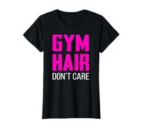 Regali Divertenti dei Capelli per i Capelli della Palestra della Donna Non Cura Maglietta, Donna, Nero, XS