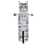 Regali Divertenti Gatto Asciugamani, Natale Decorazioni Asciugamano Cucina Bagno, Gadget Utili Originali, Idee Regalo Oggetti per La Casa Nuova, Regalo Compleanno per Donna Mamma Amanti dei Gatti