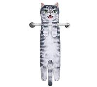Regali Divertenti Gatto Asciugamani,Natale Decorazioni Asciugamano Cucina Bagno,Gatti Gadget Utili Originali,Idee Regalo Oggetti per La Casa Nuova,Regalo Compleanno per Donna Mamma Amanti dei Gatti