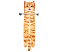 Regali Divertenti Gatto Asciugamani,Natale Decorazioni Asciugamano Cucina Bagno,Gatti Gadget Utili Originali,Idee Regalo Oggetti per La Casa Nuova,Regalo Compleanno per Donna Mamma Amanti dei Gatti