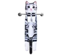 Regali Divertenti Gatto Asciugamani,Natale Decorazioni Asciugamano Cucina Bagno,Gatti Gadget Utili Originali,Idee Regalo Oggetti per La Casa Nuova,Regalo Compleanno per Donna Mamma Amanti dei Gatti
