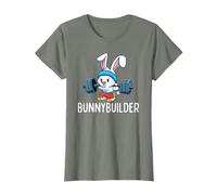 Regali divertenti per il bodybuilding Bodybuilder Bunny Easter Bunnybuilder Fitness Gym Maglietta Unisex Nero T-Shirt Manica Corta S