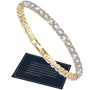 Regali Donna Bracciale Donna, Bracciale Tennis Donna in Argento 925 Idee Regalo Donna per Mamma Amici Bracciali Argento 925 Regalo Festa della Mamma Bracciale con Sparkle Zircone, 19cm