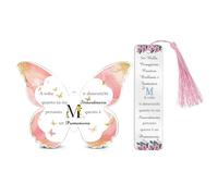 Regali Donne 26 Alfabeti Regalo Natale Inspirational Lettere A Alla Z Mamma Farfalla Placca Segnalibri Set Acrilico Compleanno Zia Madrina Ricordo Apprezzare Segni Scrivania Sorella Figlia Moglie (M)