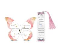 Regali Donne 26 Alfabeti Regalo Natale Inspirational Lettere A Alla Z Mamma Farfalla Placca Segnalibri Set Acrilico Compleanno Zia Madrina Ricordo Apprezzare Segni Scrivania Sorella Figlia Moglie (V)