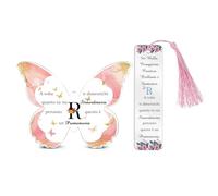 Regali Donne 26 Alfabeti Regalo Natale Inspirational Lettere A Alla Z Mamma Farfalla Placca Segnalibri Set Acrilico Compleanno Zia Madrina Ricordo Apprezzare Segni Scrivania Sorella Figlia Moglie (R)