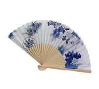 Regali Fan Borsa Vintage Cinese Fiori Pieghe Eroi Strumenti di Danza & Home Improvement Tazza di Carta (H, Taglia Una)