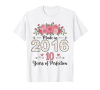 Regali Floreali per Il decimo Compleanno Realizzati nel 2016 per Donne di 10 Anni Maglietta