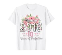 Regali Floreali per Il decimo Compleanno Realizzati nel 2016 per Donne di 10 Anni Maglietta