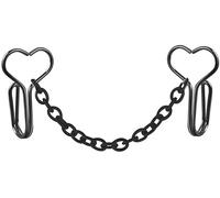 Regali Hip Hop Setto Anelli Gioielli di Moda Acciaio Inossidabile Nessuno Trafitto Cuore d'Amore Catena al Naso Anelli per setto Piercing Finto Anello al Naso Clip per Naso(E) Durable And Clever