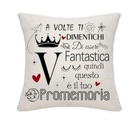 Regali ispirati Copri cuscino iniziali per donne ragazze uomini Mamma figlia sorella amici nonna zia bambini Regalo di compleanno Regalo di laurea Regalo per la festa della mamma Regalo di Natale (V)