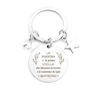 Regali Maestre: Portachiavi per Insegnante Elementare e Asilo - Idee Regalo Fine Anno - Grazie Maestra