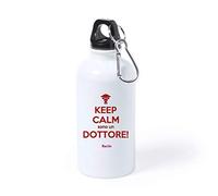 Regali Pazza idea Borraccia Alluminio 500 Ml Decorato - Keep Calm Sono Un Dottore - Alluminio - Moderno e Funzionale - per Sport e Uso Quotidiano - Collezione Medica