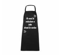 Regali Pazza idea Grembiule da Cucina - Nero - Poliestere - Taglia Unica - Decorato con Frase Simpatica - Regalo Uomo Donna - Collezione Cucina