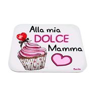 Regali Pazza idea Mouse Pad Decorato alla Mia Dolce Mamma - 23x19 cm - Gomma e Tessuto - Moderno - Ufficio e Casa - Regalo Compleanno