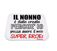 Regali Pazza idea Mouse Pad Decorato con Frase Il Nonno - 23x19 cm - Gomma Antiscivolo - Stile Moderno - per PC e Laptop - Regalo Festa Nonni