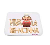 Regali Pazza idea Mouse Pad Decorato Viva La bis Nonna - 23x19 cm - Gomma e Tessuto - Design Affettuoso - Utilizzo Quotidiano - Regalo Speciale