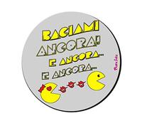 Regali Pazza idea Mouse Pad Tappetino Pc Decorato con La Frase Baciami Ancora - 23x19 cm - Gomma e Tessuto - Romantico - Ufficio e Casa - Collezione Amore