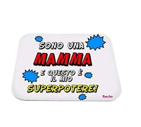 Regali Pazza idea Mouse Pad Tappetino Pc Decorato con La Frase Sono Una Mamma - 25x20 cm - Gomma Antiscivolo - Stile Moderno - Uso Quotidiano - Regalo Speciale