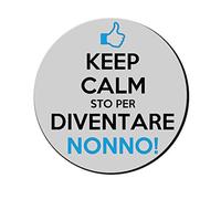 Regali Pazza idea Mouse Pad Tappetino Pc Decorato Keep Calm Nonno - 25x20 cm - Gomma e Tessuto - Design Moderno - Uso Quotidiano - Regalo Festivo