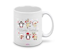 Regali Pazza idea tazza ceramica 8x10 - scritta merry christmas - regalo natale uomo donna - collezione famiglia
