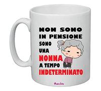 Regali Pazza idea Tazza Con Decorato Con La Frase Non Sono In Pensione - Nonna - 350ml - Ceramica - Divertente - Regalo - Collezione Nonna