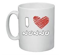 Regali Pazza idea Tazza I Love Nonno - Ceramica - scritta dedica - Perfetto Come Regalo festa dei nonni - Collezione nonno