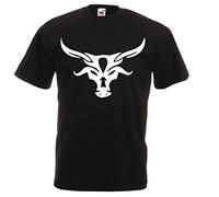 Regali Pazza idea Tshirt Cotone Maglia Nera Donna Uomo - Taglie S-XXL - Cotone 100% - Disegno Toro - Casual - Collezione Estiva