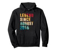 Regali per 9 anni - Legend Since August 2016 - 9° compleanno Felpa con Cappuccio