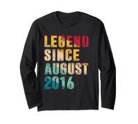 Regali per 9 anni - Legend Since August 2016 - 9° compleanno Maglia a Manica