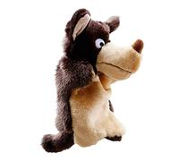 Regali per calendario dell'avvento grigio lupo peluche bambola regalo animale bambola scuola materna educazione precoce genitori bambino piccole mani delle bambole (Brown, taglia unica)