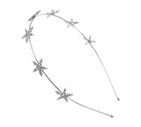 Regali per capelli da donna in argento per la testa, accessori regalo Fasce romantiche per trucco Copricapo da sposa in metallo con strass per donna, con copricapo alla moda Corone Accessori per cape